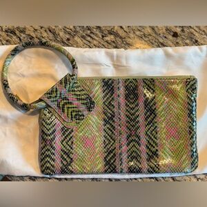 Hobo Sable Wristlet - Printed Leather Snakeskin pattern